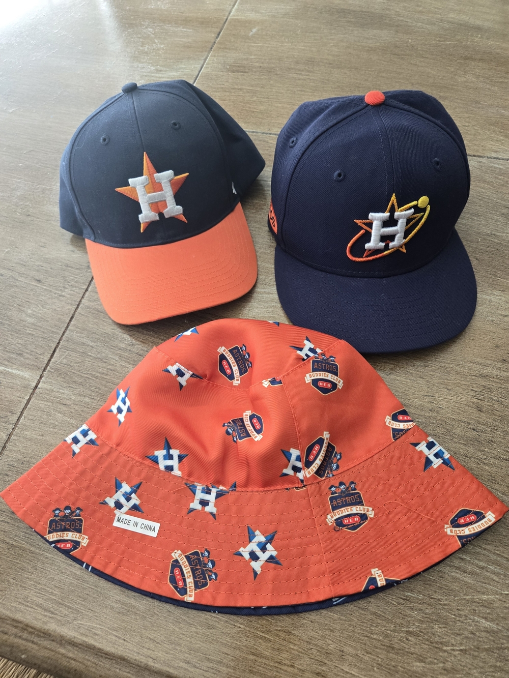 New Era And 47 Kids Houston Astros Navy & Orange Hat Set